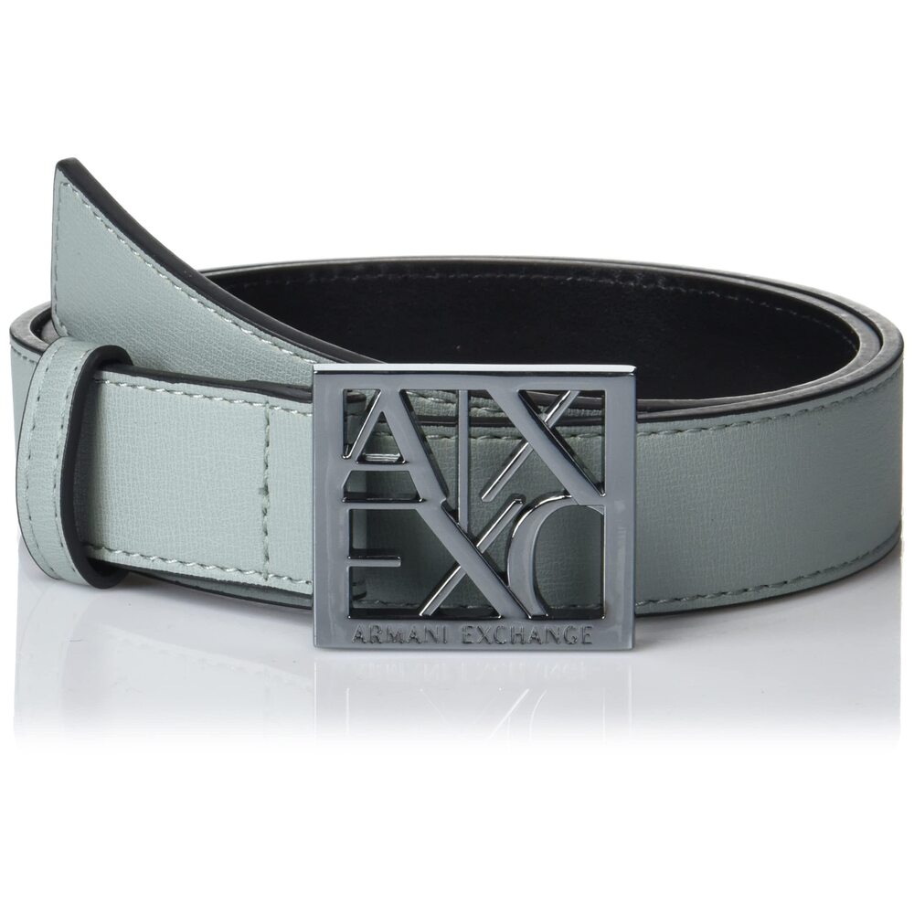 1559 Women's Square Logo Buckle Belt, Magnesium